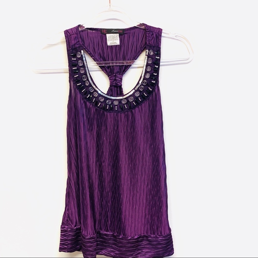 HeartSoul Embellished Racerback Tank - Picture 4 of 6